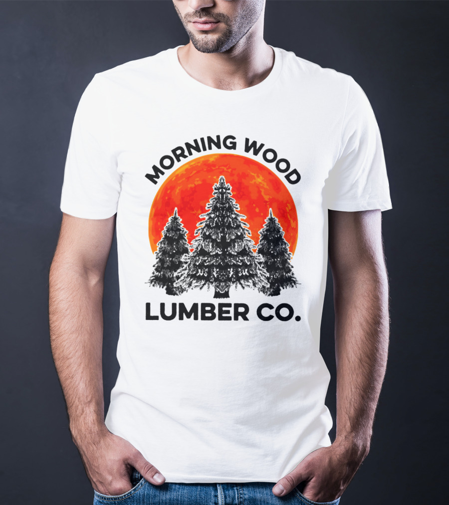 Morning Wood Lumber Co Sunlit Forest Scene T-Shirt