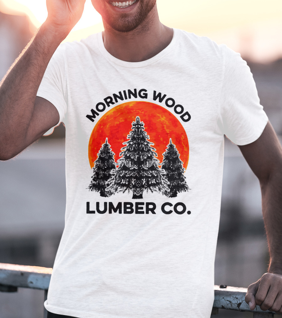 Morning Wood Lumber Co Sunlit Forest Scene T-Shirt