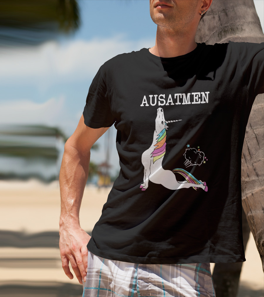 Ausatmen Unicorn Rainbow Cloud Stars T-Shirt
