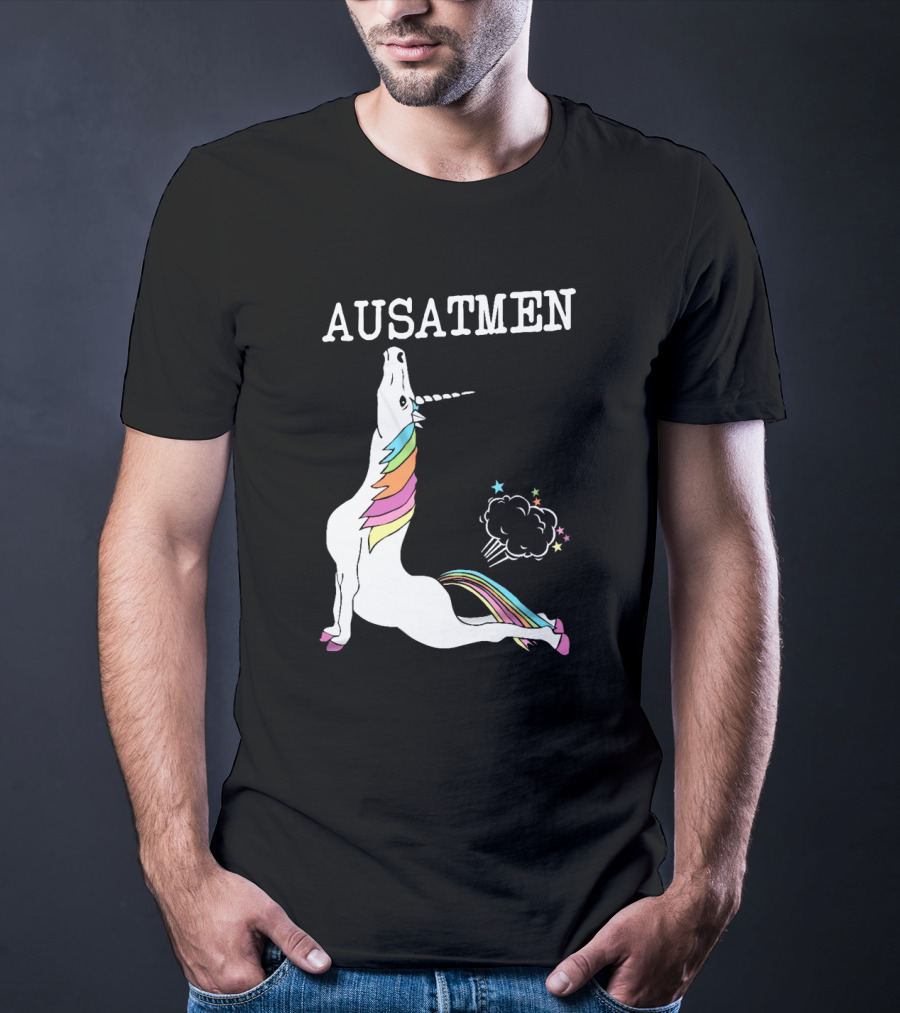 Ausatmen Unicorn Rainbow Cloud Stars T-Shirt