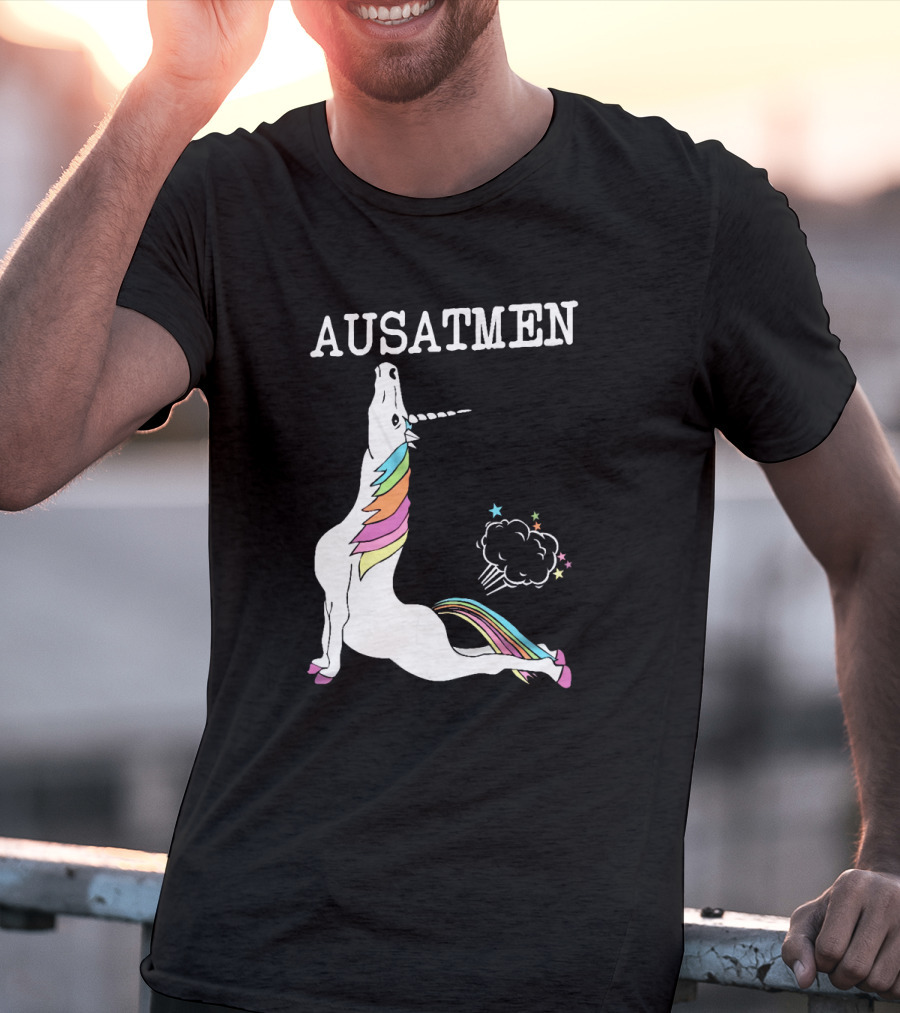 Ausatmen Unicorn Rainbow Cloud Stars T-Shirt