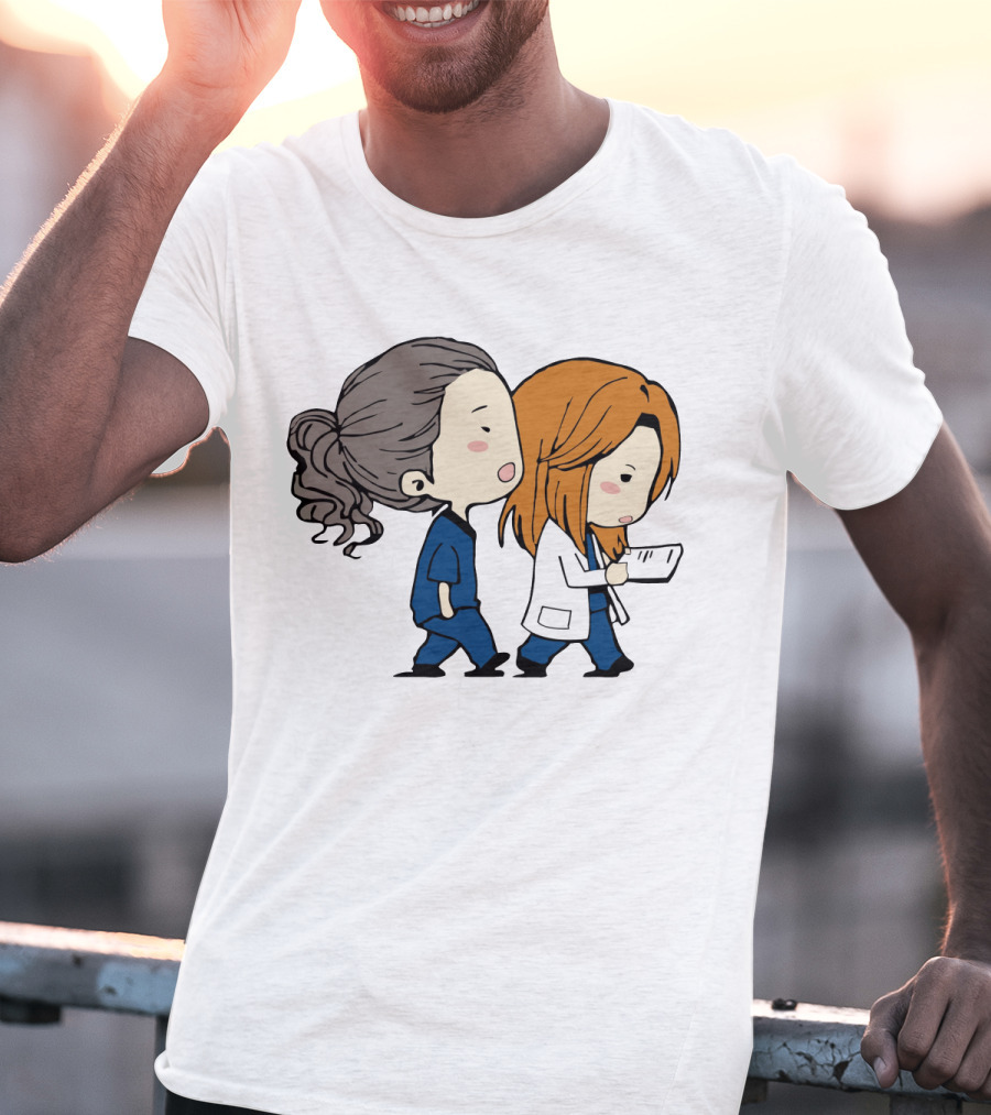 Best Friend Doctor Characters Walking Together T-Shirt