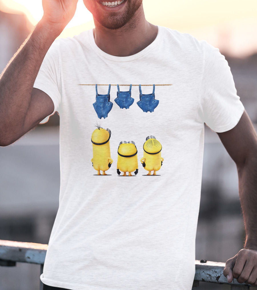 Minions Overalls Laundry Scene Despicable Me Fans T-Shirt