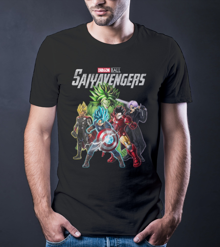 Dragon Ball Saiyavengers Superhero Fusion Characters T-Shirt