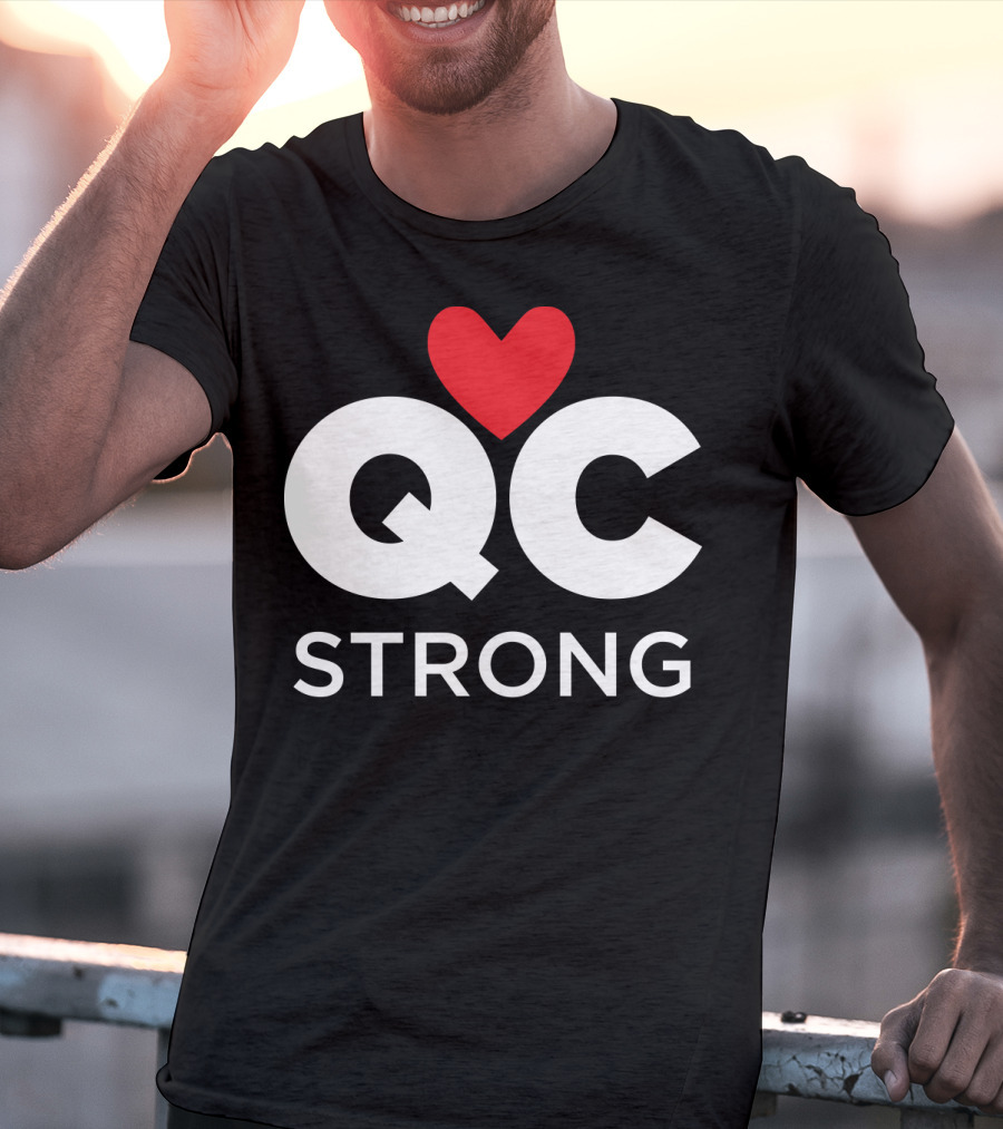 QC Strong Quad City Strong Heart T-Shirt