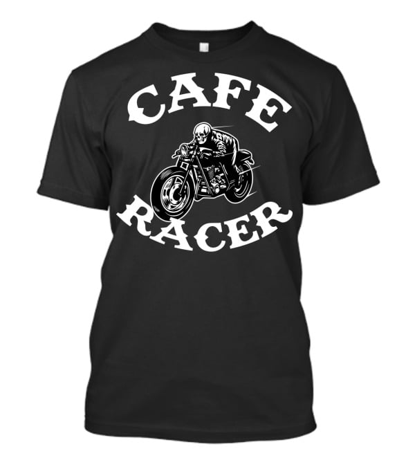 Cafe Racer Motorcycle Biker Skull Rider T-Shirt