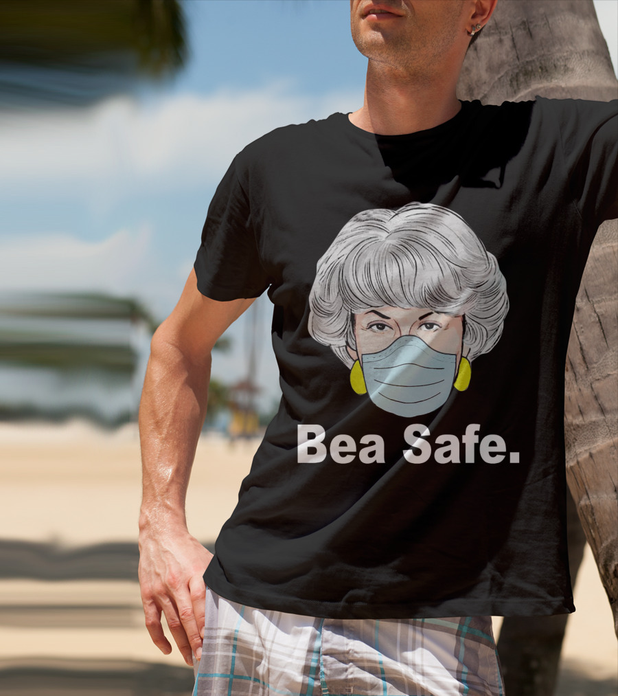 Bea Safe Masked Woman With Yellow Earrings T-Shirt