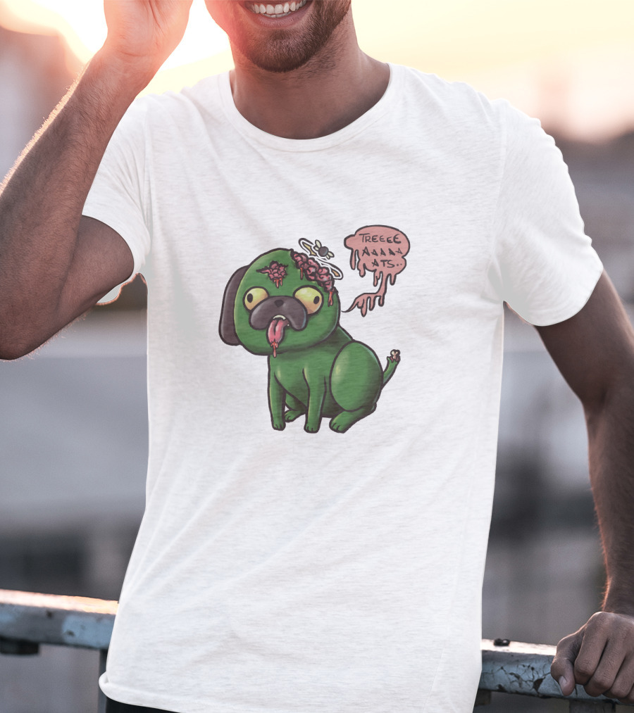 Nerdecrafter Zombie Pug TREATS T-Shirt