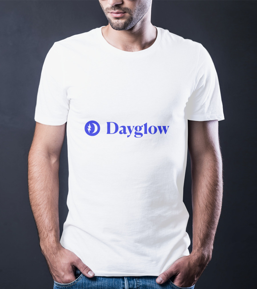 Dayglow Electric Blue Lightning Bolt Circle T-Shirt