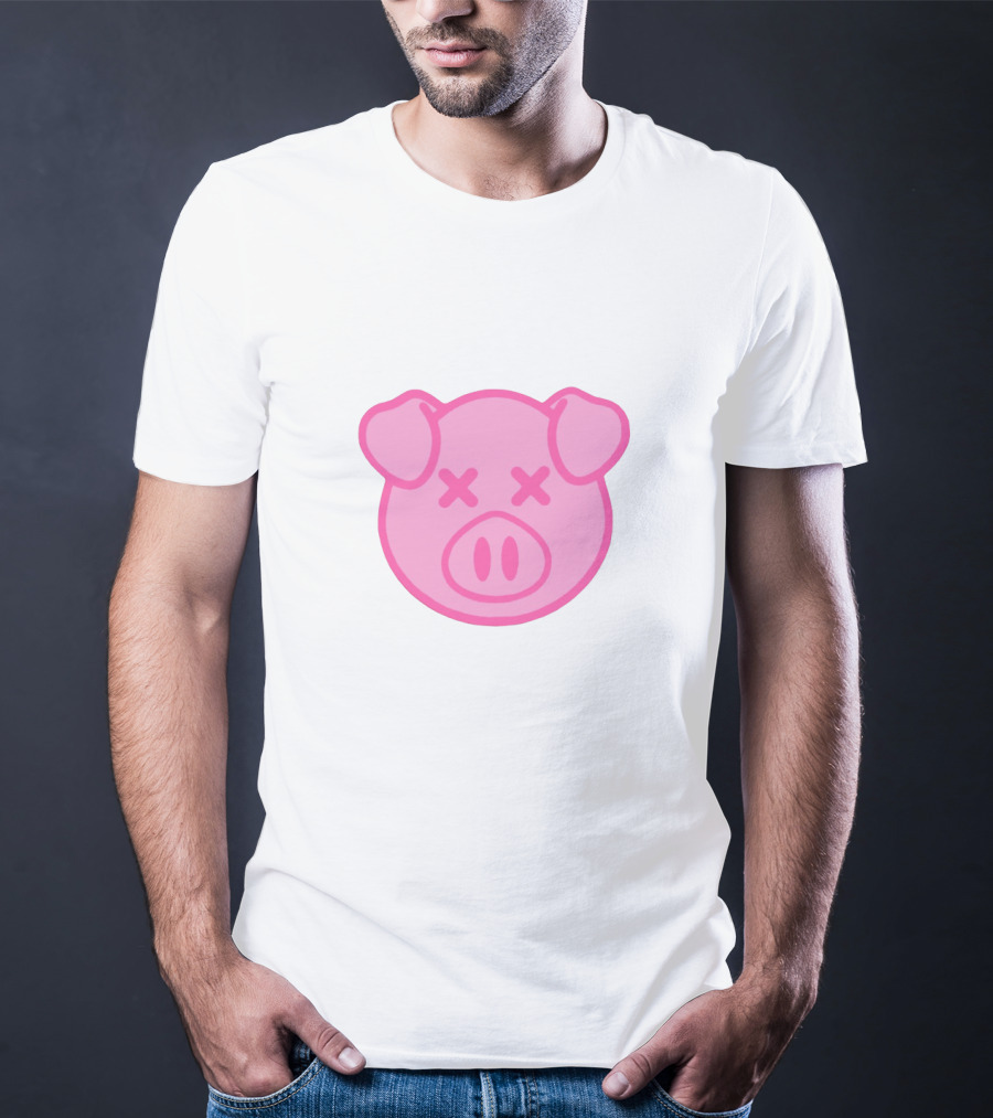 Shane Dawson Pink Pig Icon With Crossed Eyes T-Shirt