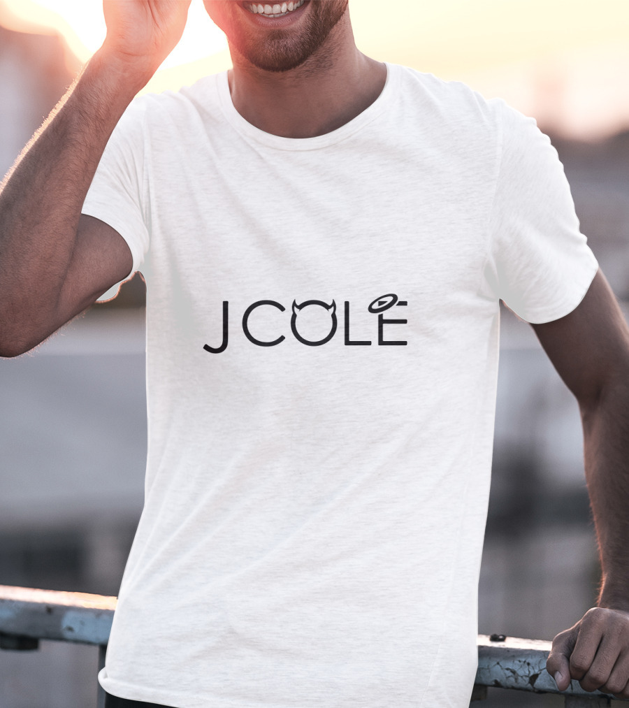 J Cole Devil Horns Halo Text T-Shirt