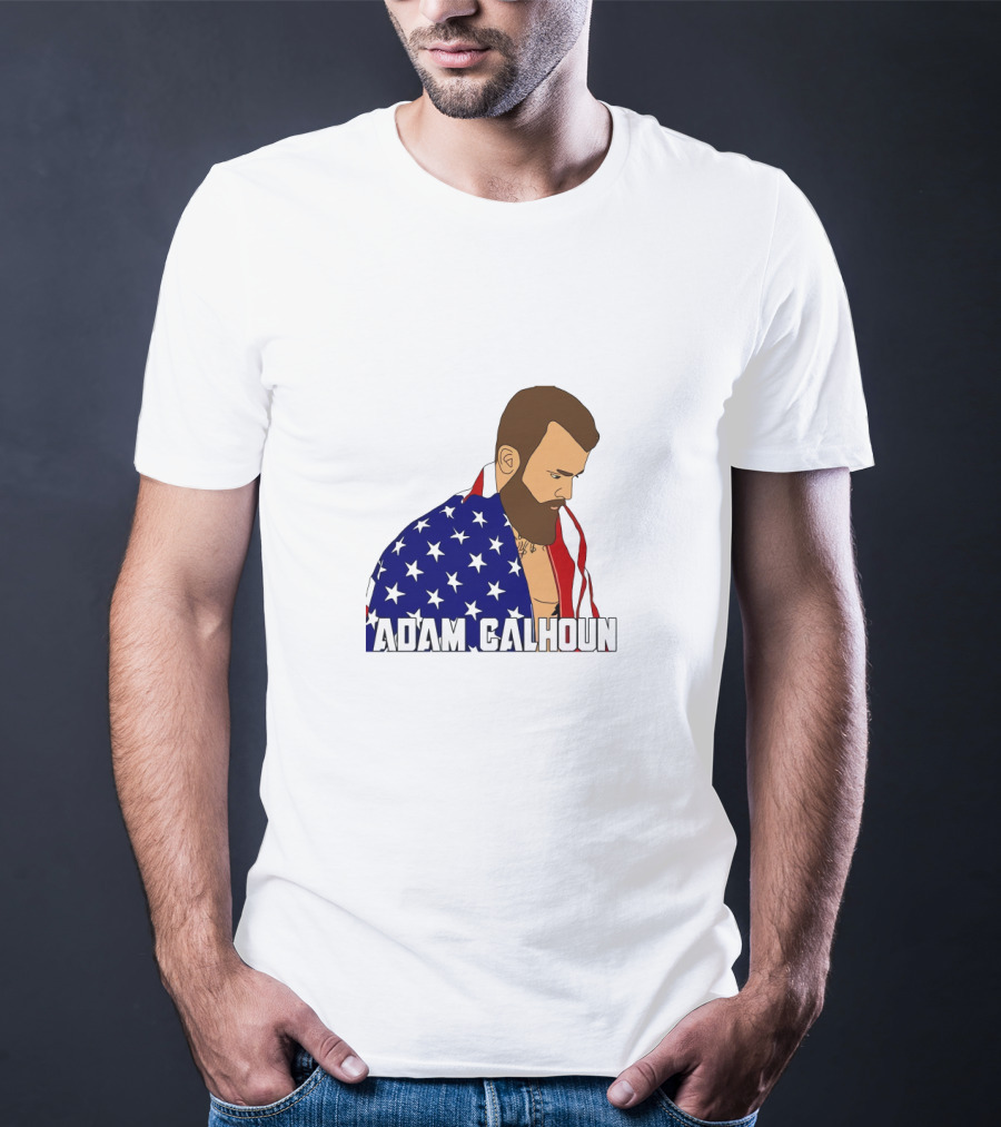 ADAM CALHOUN American Pride Flag Cloak T-Shirt