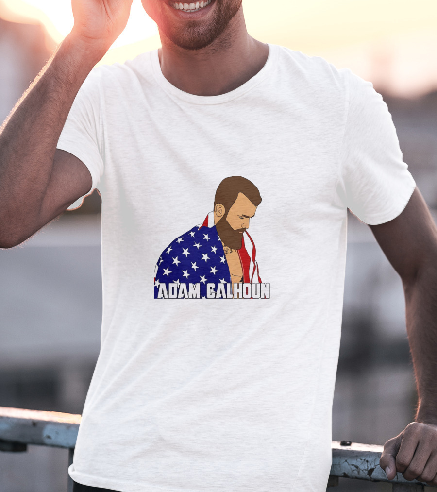 ADAM CALHOUN American Pride Flag Cloak T-Shirt