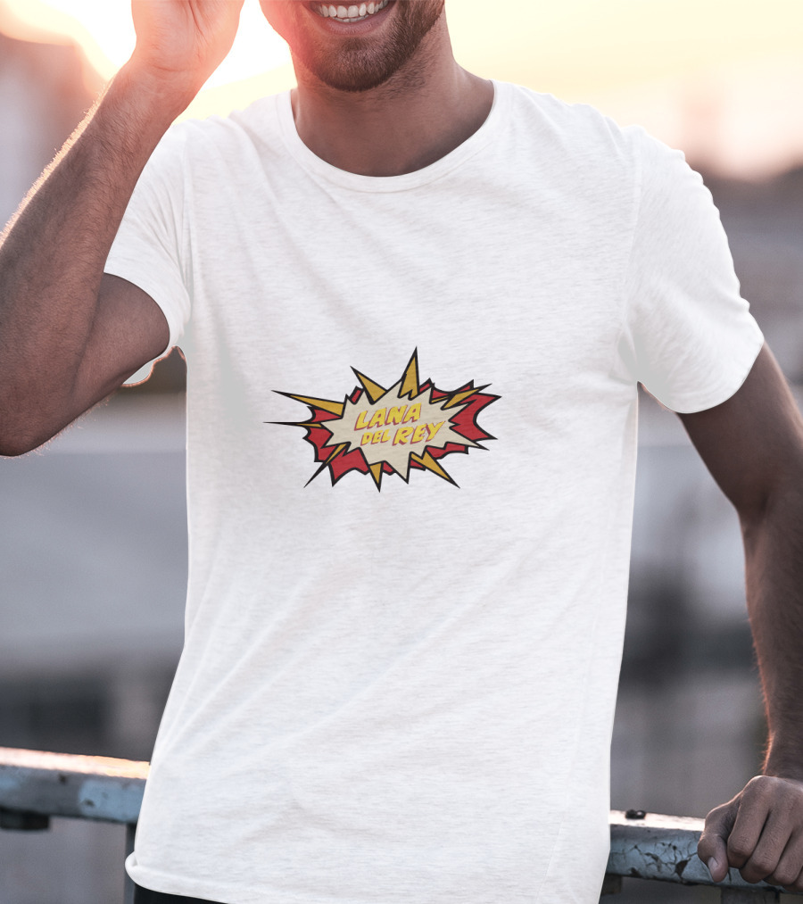 Lana Del Rey Comic Book Style Retro Pop Art Burst T-Shirt