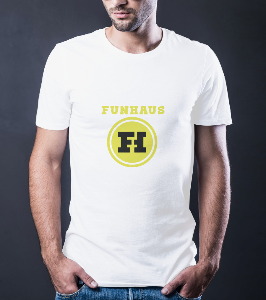 Funhaus FH Logo In Yellow Circle T-Shirt