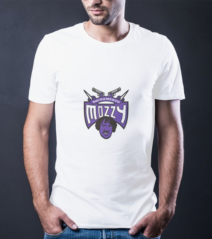 Sacramento Mozzy Purple Face With Guns T-Shirt