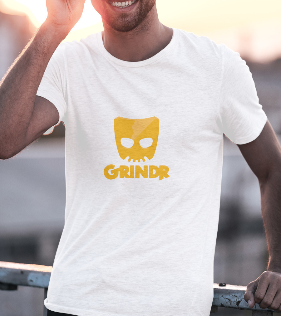 Grindr Bold Yellow Mask T-Shirt