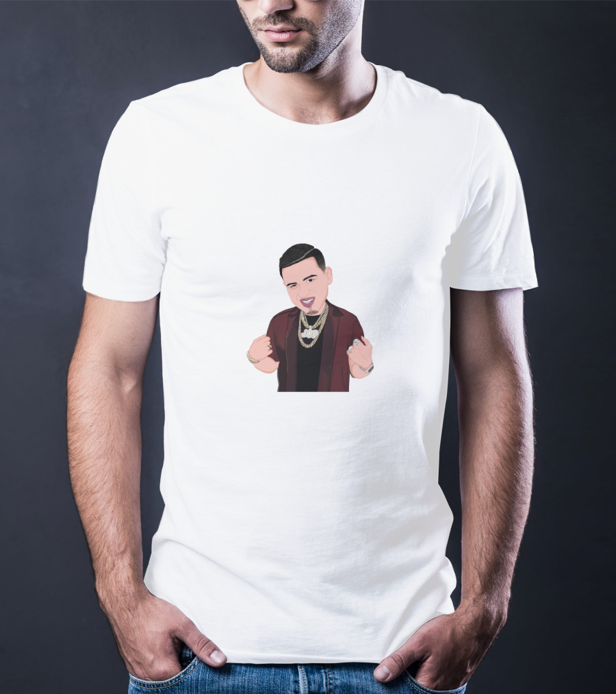 Fuerza Regida Cartoon Character With Chains And Rings T-Shirt