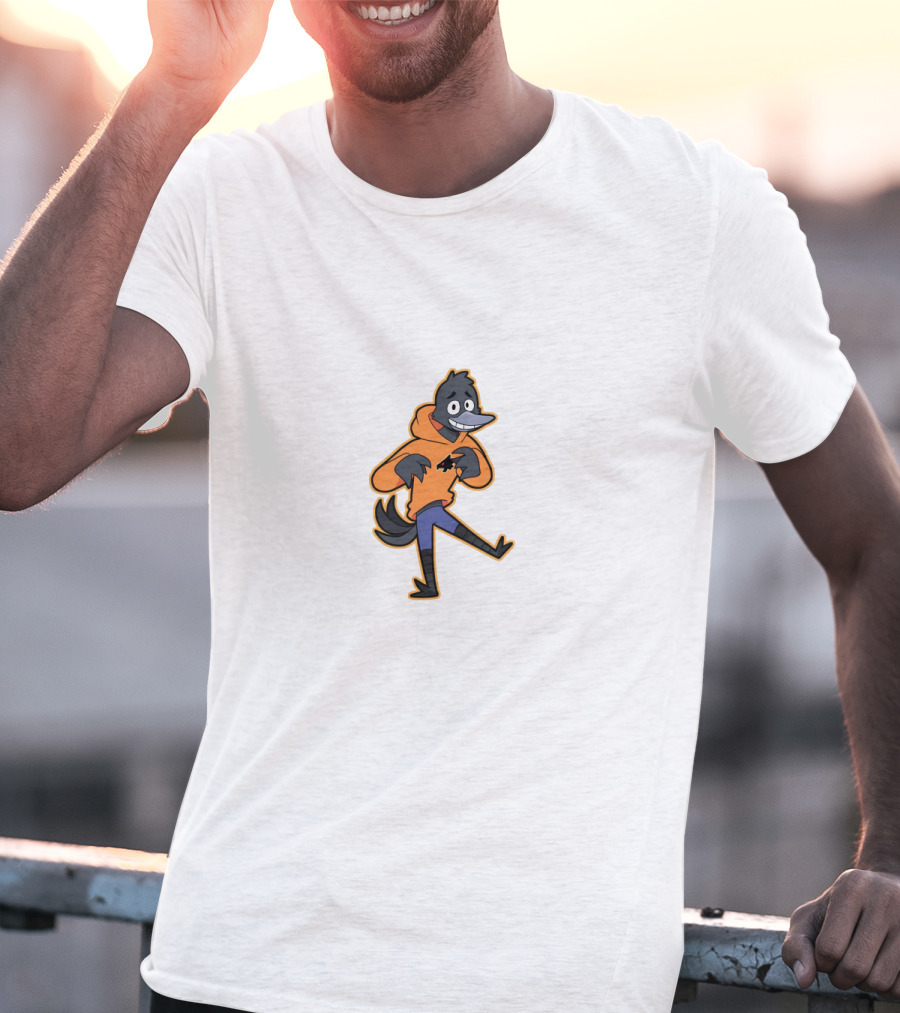 Quinton Griggs Cartoon Bird Character In Orange T-Shirt