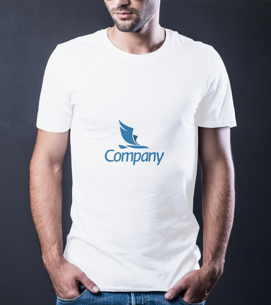 Company Flight Bird Logo Blue T-Shirt