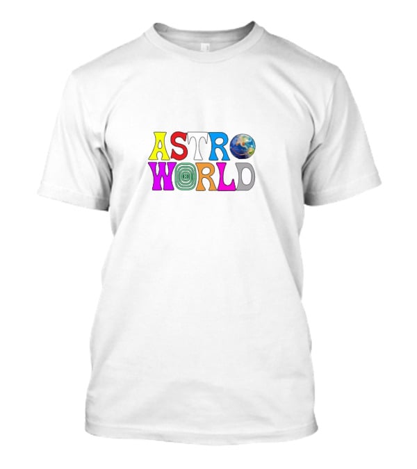 ASTROWORLD Multicolor Space Theme With Globe T-Shirt