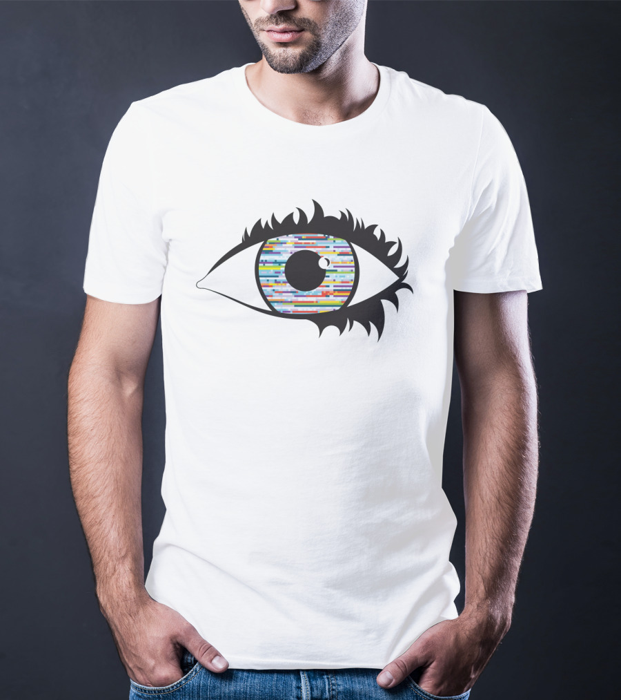Eye With Colorful Barcode Iris T-Shirt