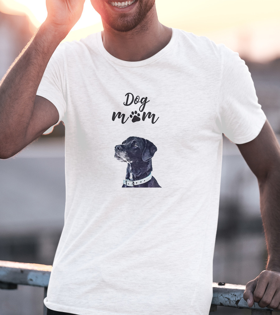 Dog Mom Black Lab Paw Prints T-Shirt