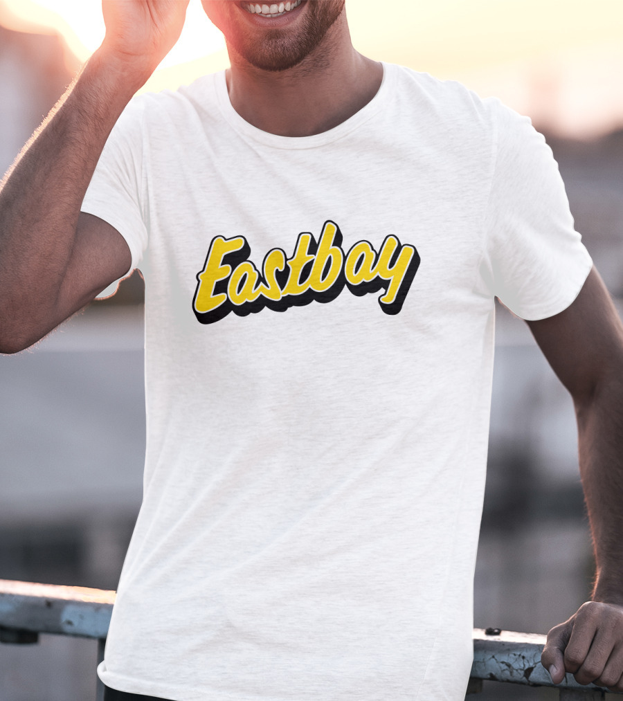 Eastbay Yellow Outline Bold Script T-Shirt