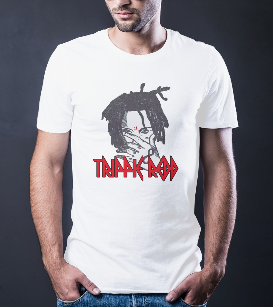 Trippie Redd Illustration With Hand Gesture And Red 14 T-Shirt