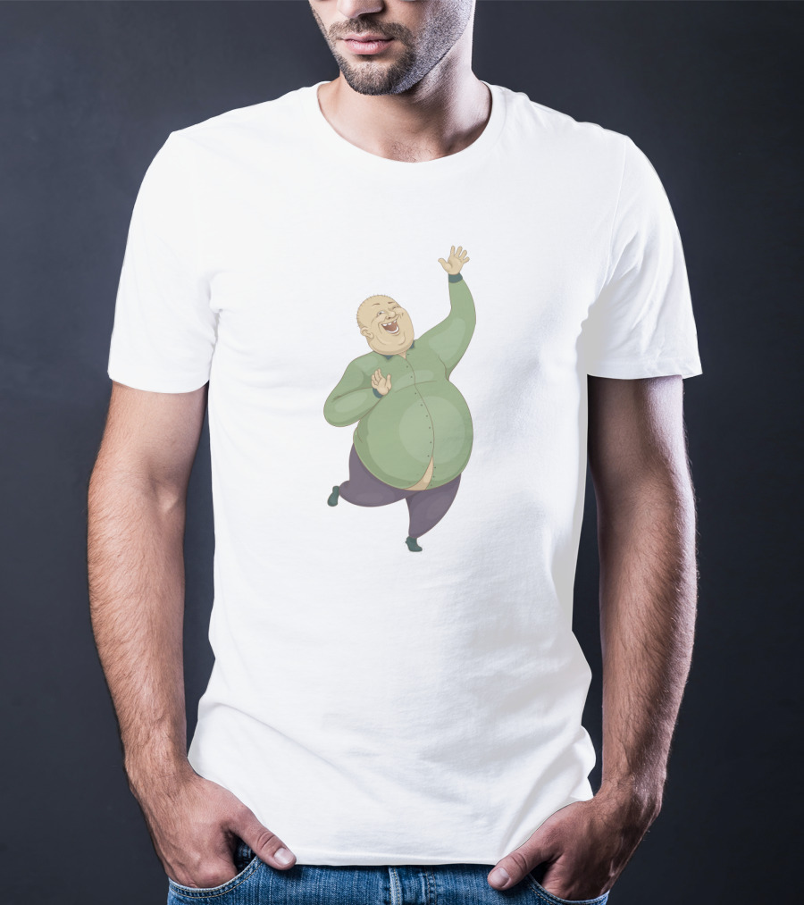 Green Guy Joyful Celebration In Green T-Shirt