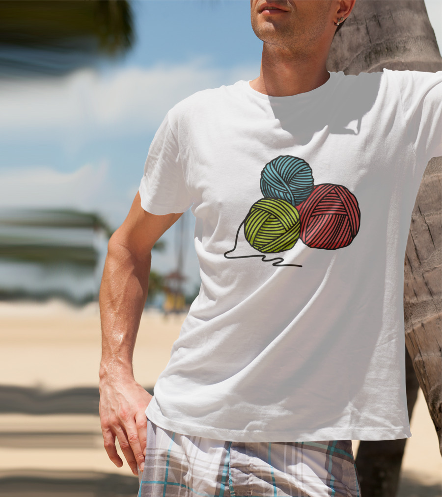 Yarn Balls Blue Green Red T-Shirt