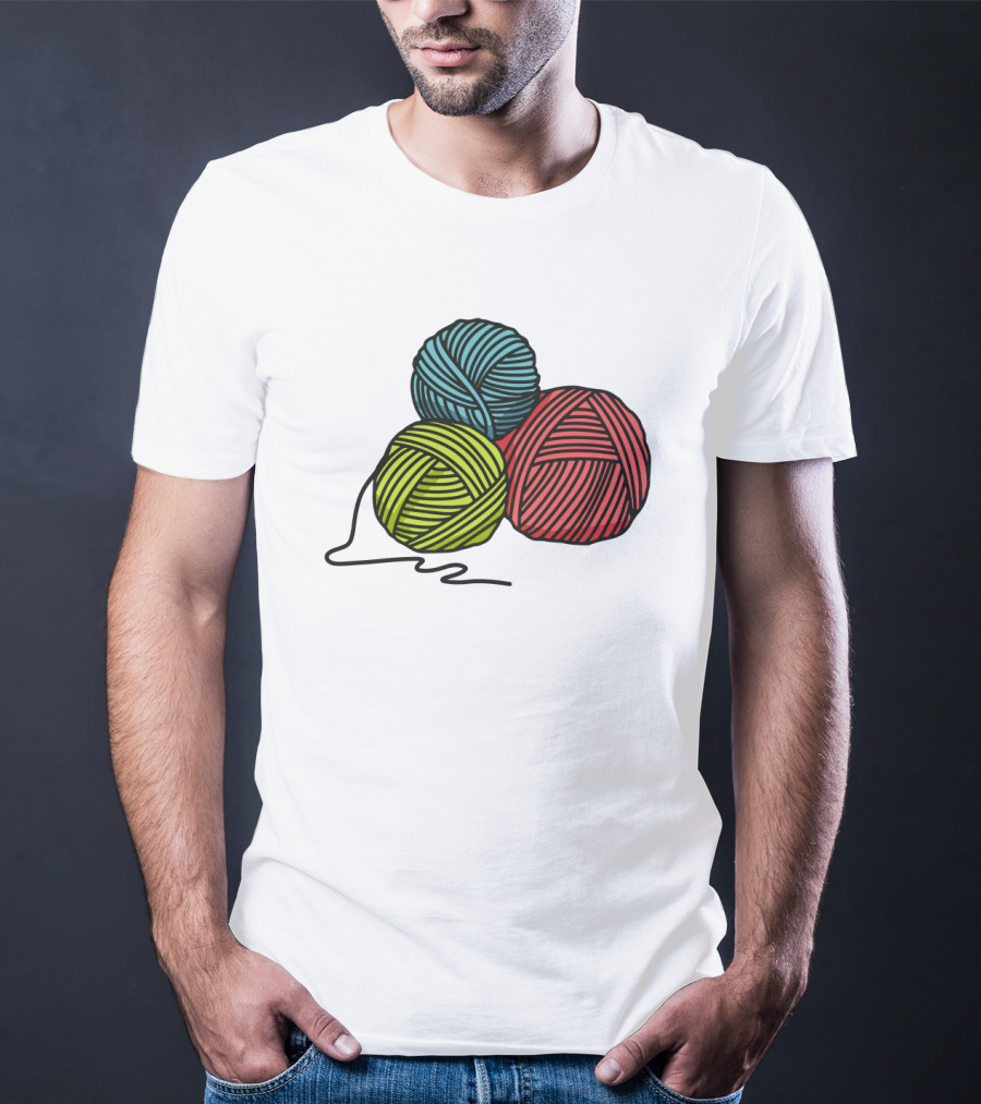 Yarn Balls Blue Green Red T-Shirt