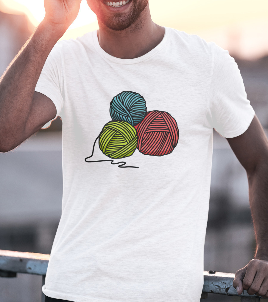 Yarn Balls Blue Green Red T-Shirt
