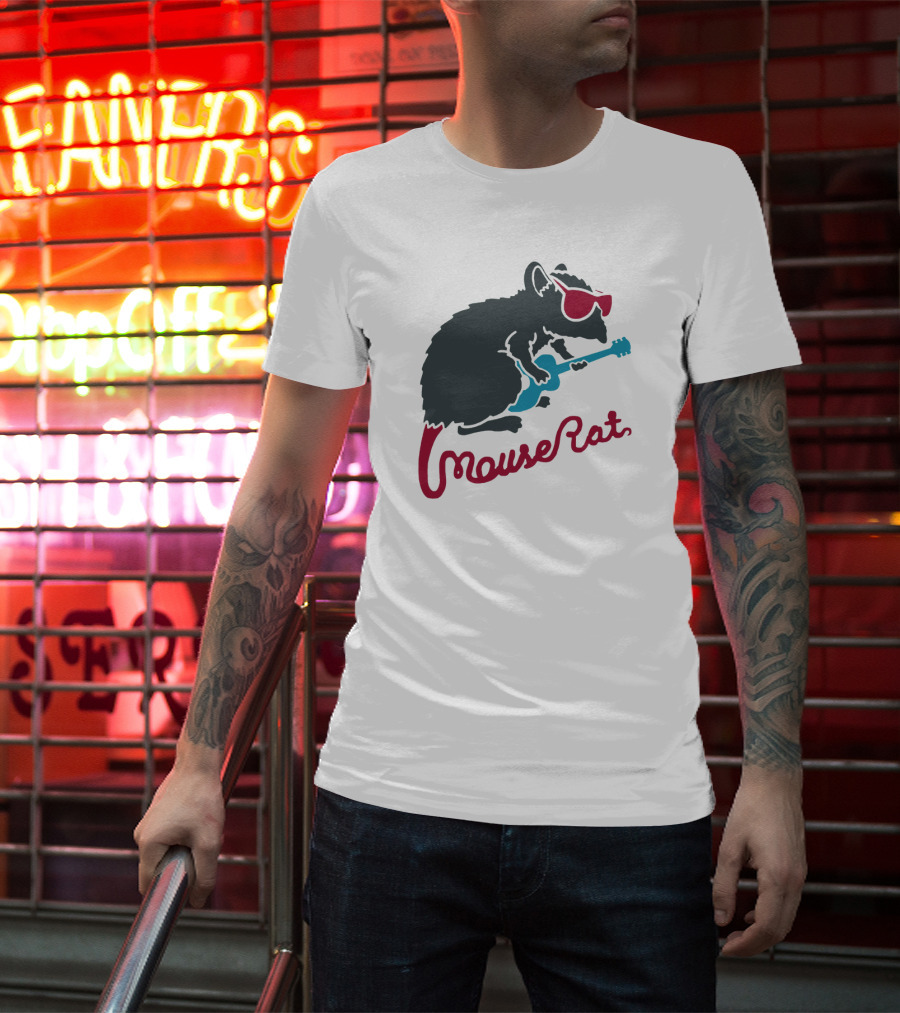 Mouse Rat Sunglasses Guitar T-Shirt