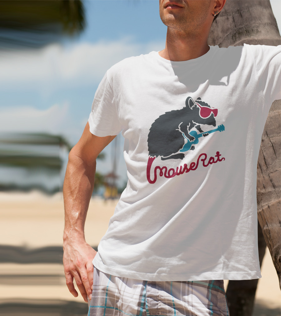 Mouse Rat Sunglasses Guitar T-Shirt