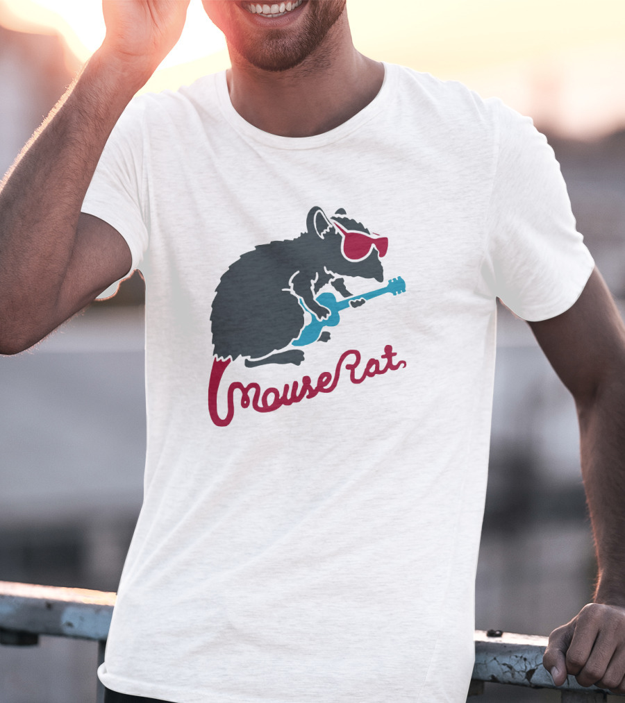 Mouse Rat Sunglasses Guitar T-Shirt