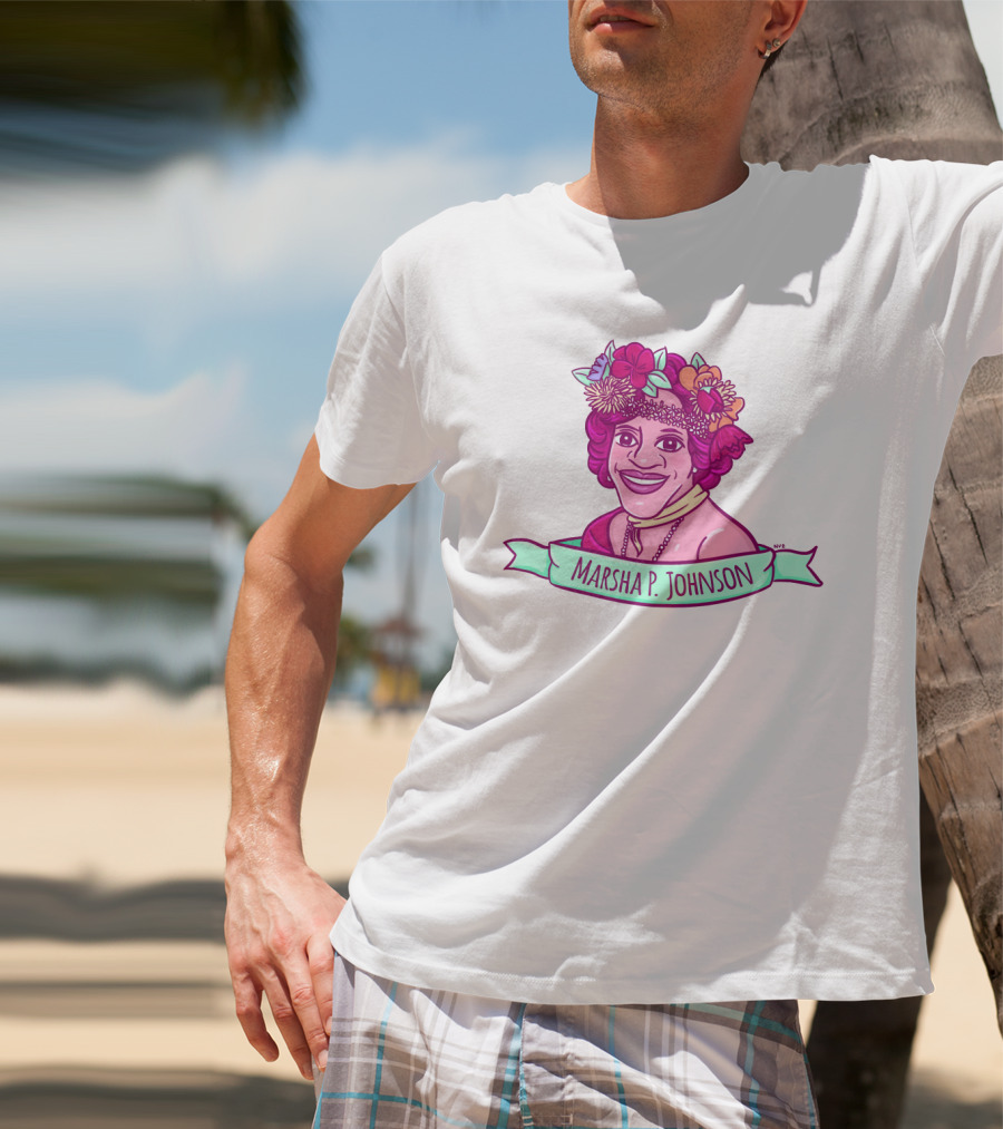 Marsha P. Johnson Flower Crown T-Shirt