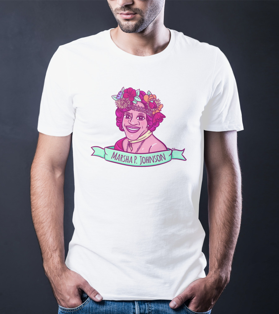 Marsha P. Johnson Flower Crown T-Shirt