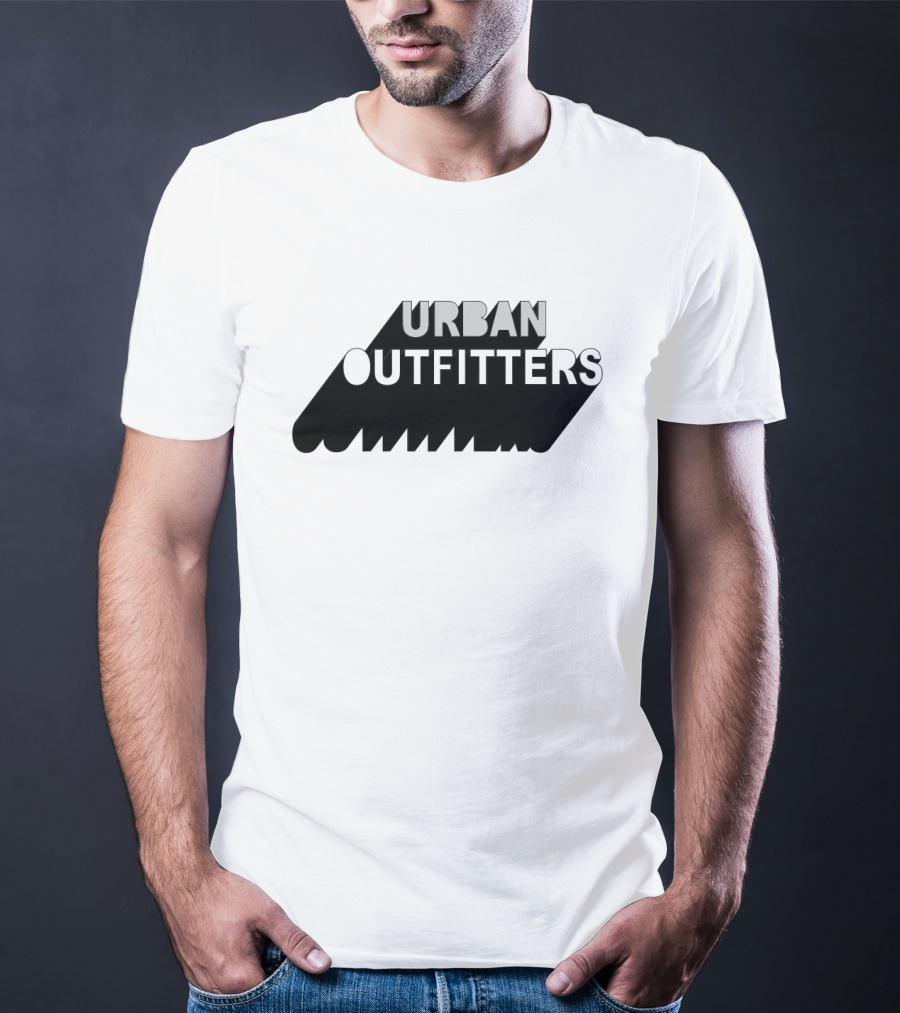 Urban Outfitters Bold Black Shadow Text T-Shirt