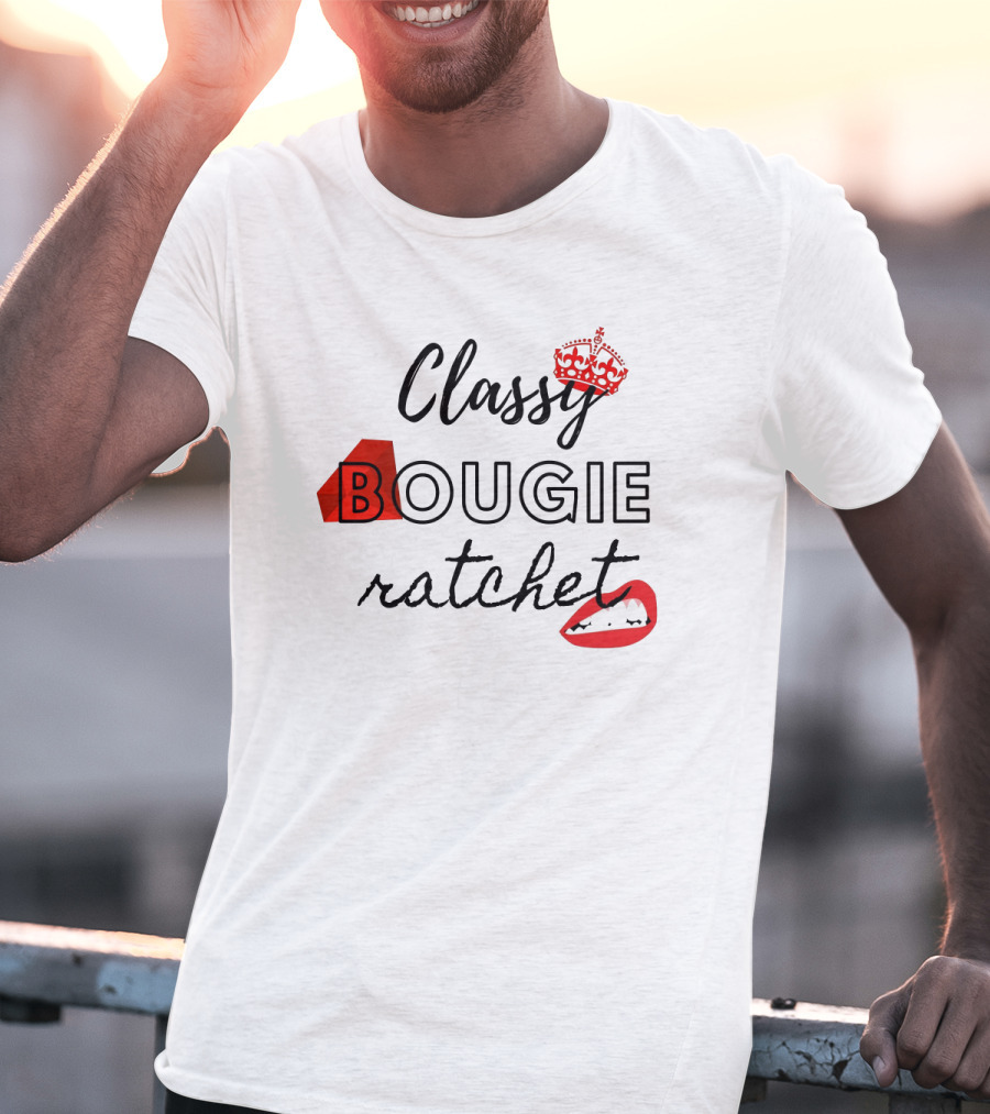 Classy Bougie Ratchet Crown Lips Red Diamond T-Shirt