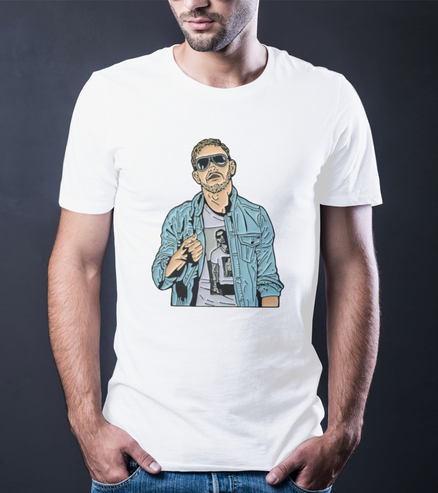 Orange Cassidy Denim Jacket Sunglasses T-Shirt