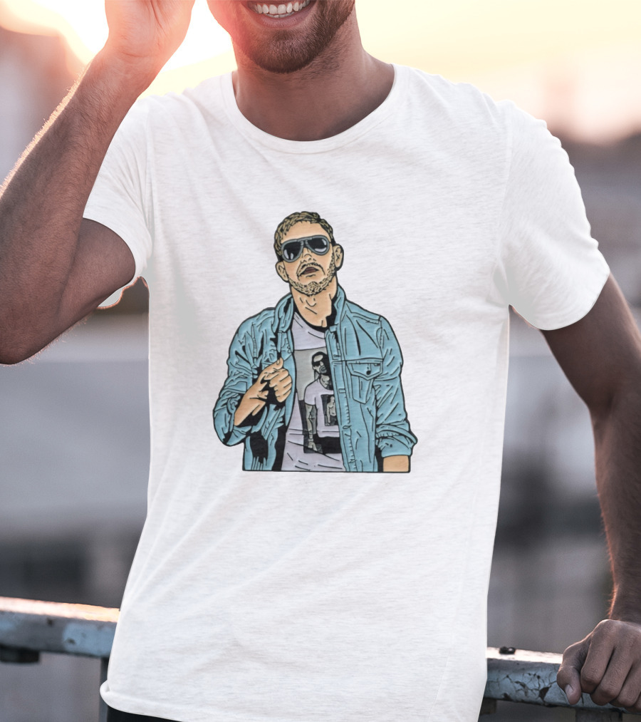 Orange Cassidy Denim Jacket Sunglasses T-Shirt