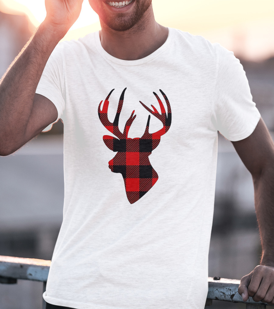 Buffalo Plaid Deer T-Shirt