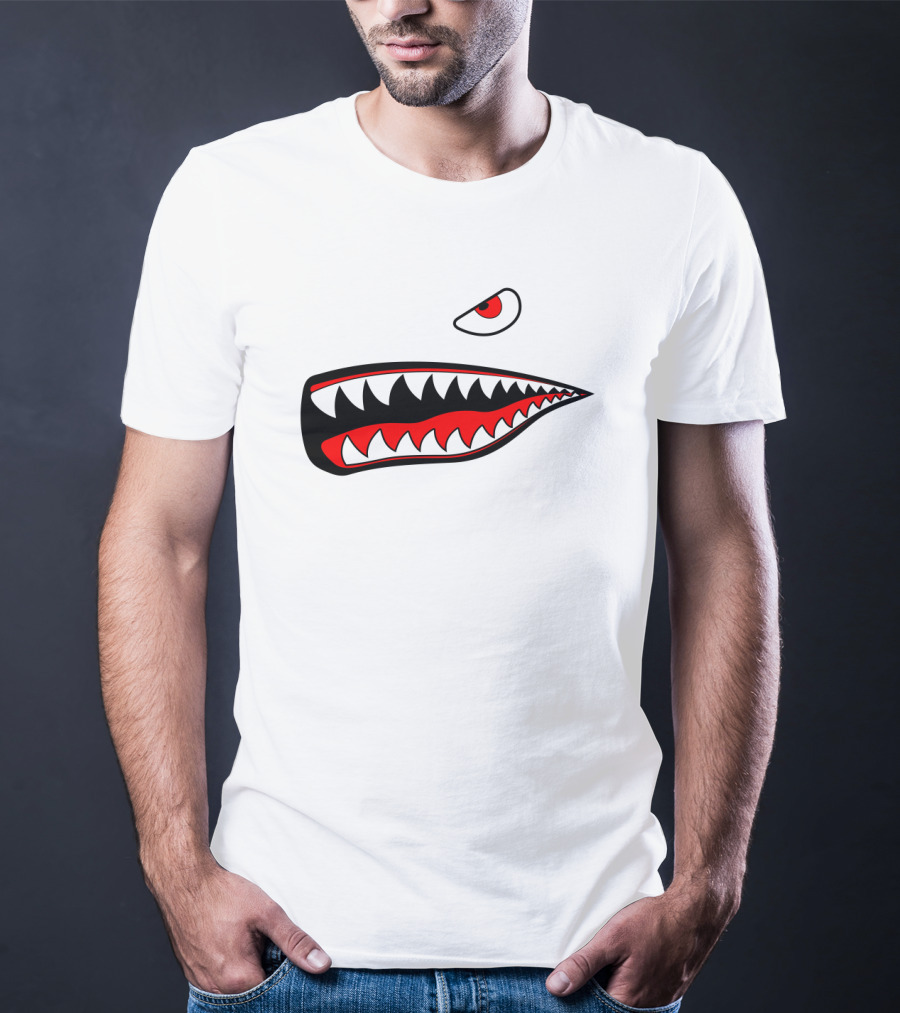 Bape Shark Face Iconic Red Eye And Mouth T-Shirt