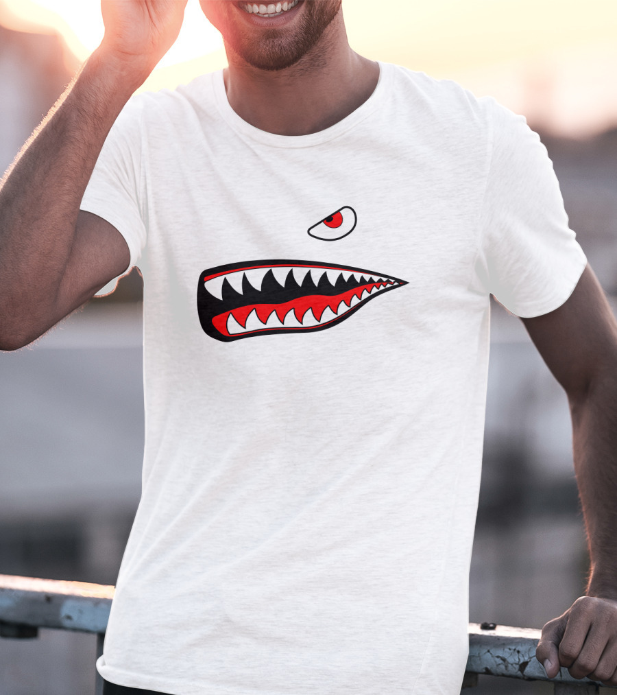 Bape Shark Face Iconic Red Eye And Mouth T-Shirt