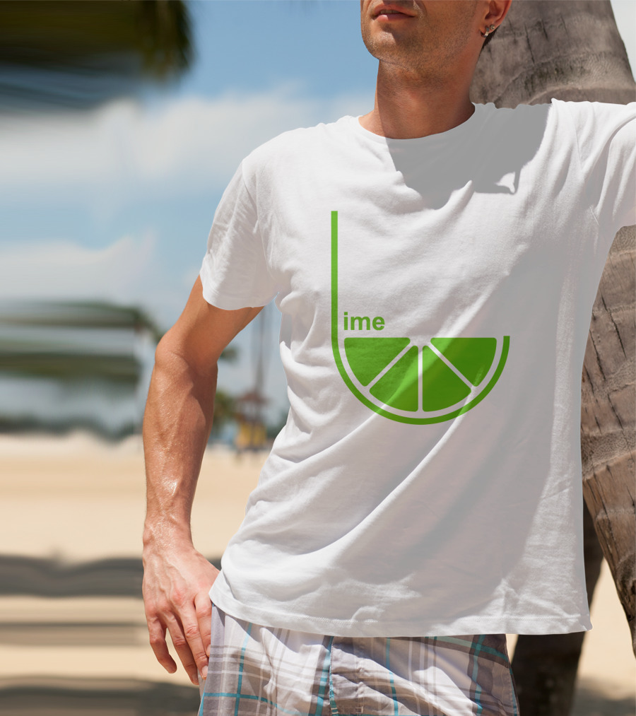 Lime Ime Slice Clever Typography T-Shirt