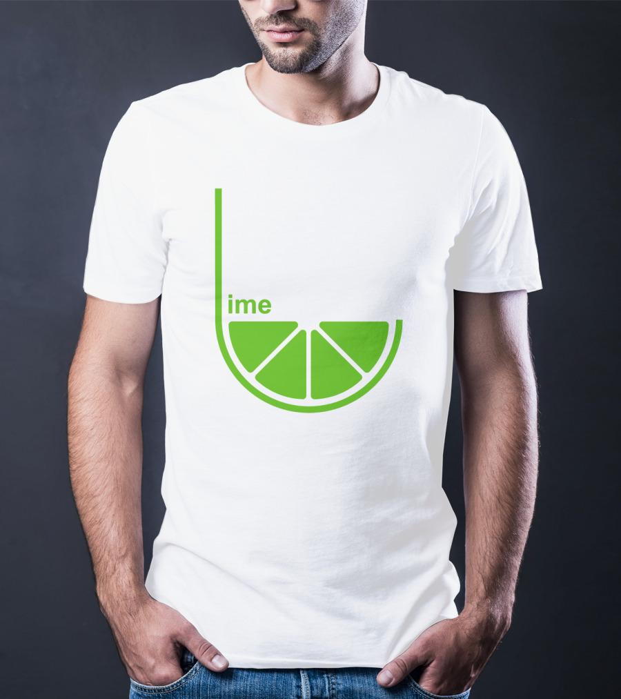 Lime Ime Slice Clever Typography T-Shirt
