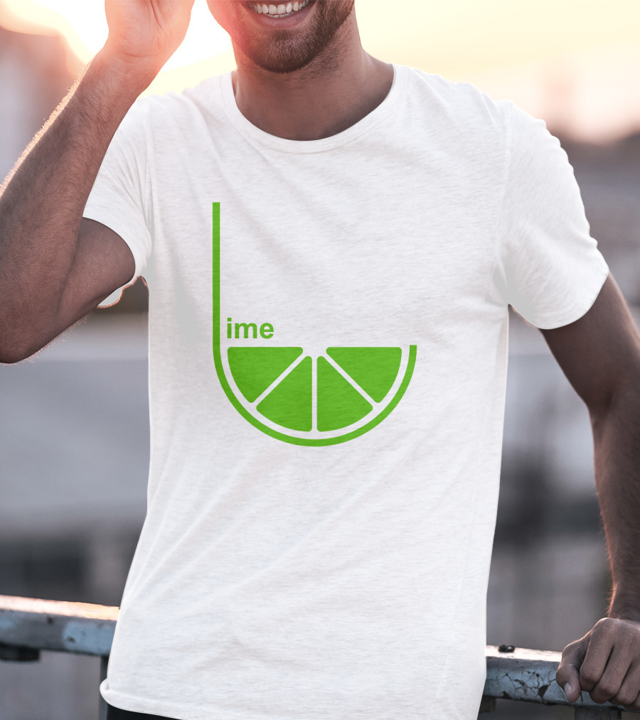 Lime Ime Slice Clever Typography T-Shirt