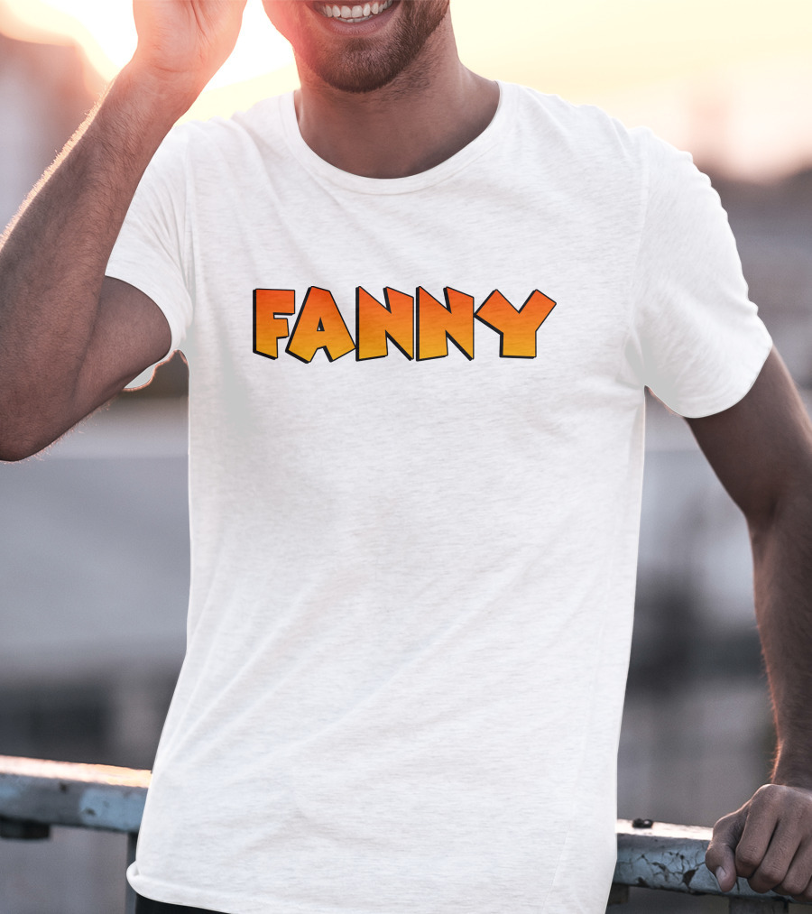 Fanny Bold Gradient Block Lettering T-Shirt