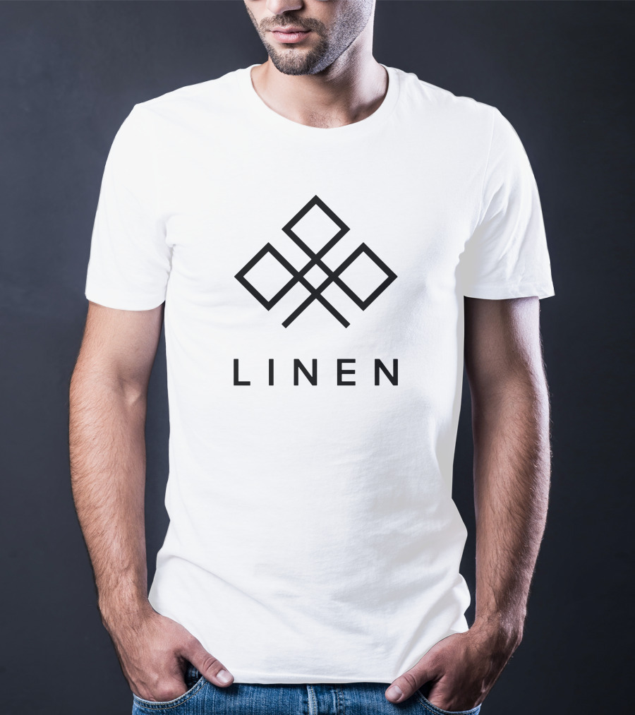 Linen Geometric Diamond Squares T-Shirt